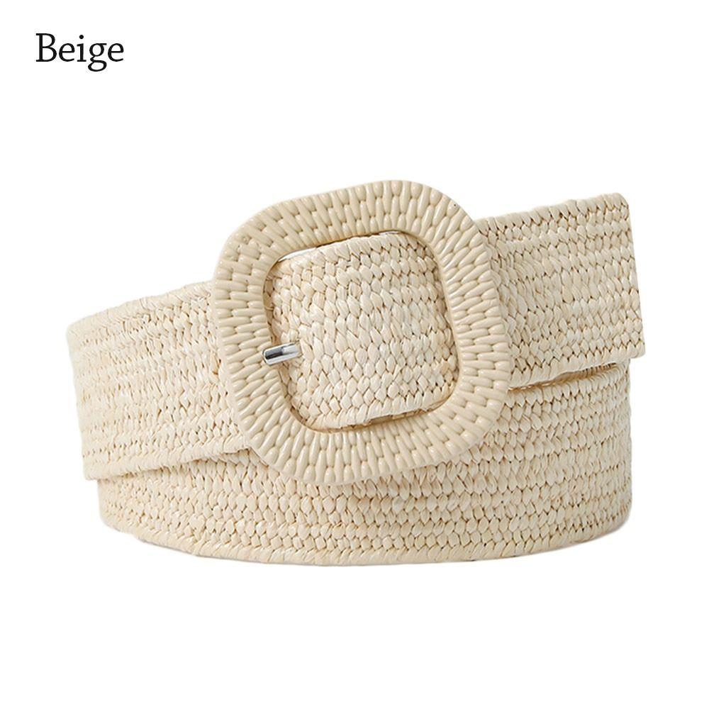 Fashion Bohemian Summer Waistband Straw Woven Belt Braided Belts Waist Belt
