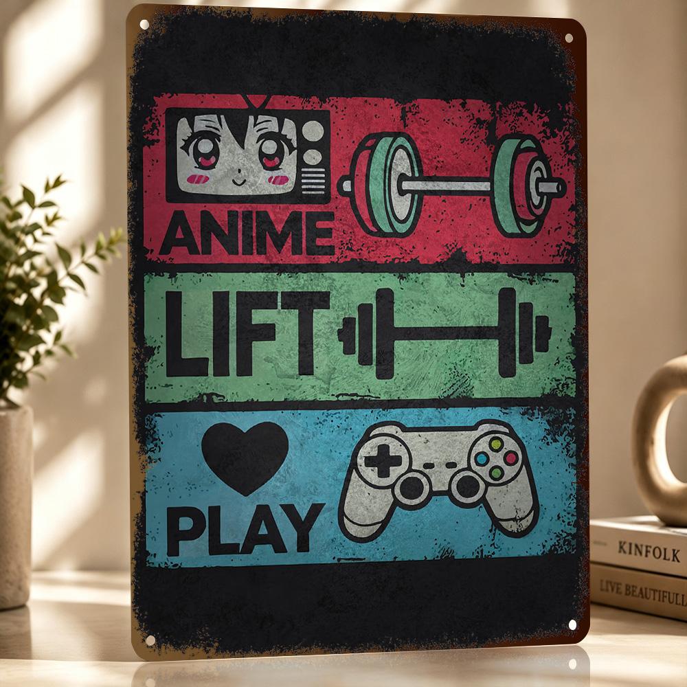 Anime Lift Play D Printed Texture Poster Personalized Wall Art Retro Metal Tin Signs for Luxury Decoration Home Decorations