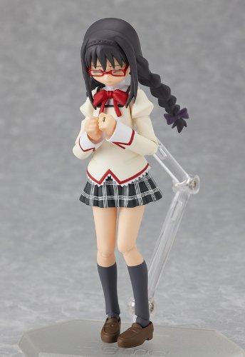 Figma Puella Magi Madoka Magica Homura Akemi Униформа, раскрашенная подвижная фигура, версия. Немасштабируемый АБС и ПВХ