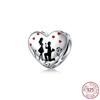 925 Sterling Silver Angel Mom Family Heart Series Shine Beads Fit Original Fashion Charms Bracelets Women DIY Jewelry