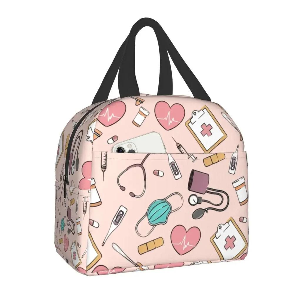 Горячая Распродажа Сумка для обеда медсестры для женщин Портативный термохолодильник Изолированная коробка для бенто Школьные сумки для пикника