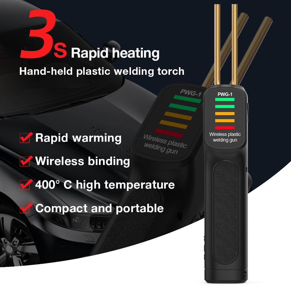 Ручной пластиковый сварочный аппарат Беспроводной аккумуляторный пистолет для сварки пластика Горячий степлер Сварочный аппарат Наборы инструментов для ремонта бампера автомобиля