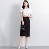 Женская офисная юбка миди, юбка-карандаш, высокая посадка, эффект похудения, черная профессиональная юбка, женская эластичная юбка