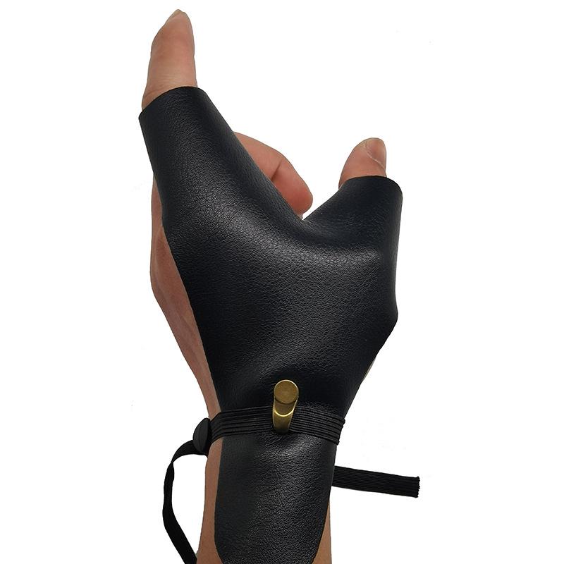 Черная кожаная гарда для стрельбы из лука для традиционного рекурсивного лука