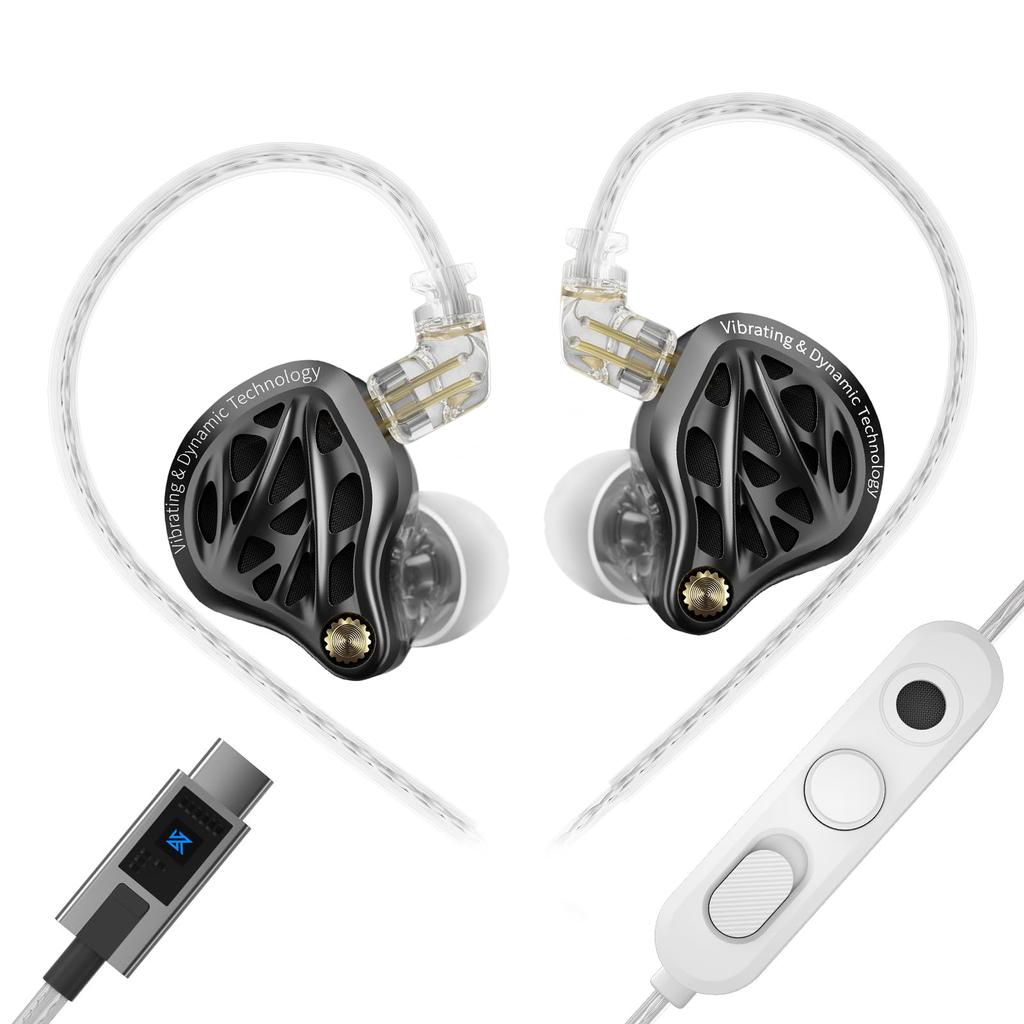 Проводные внутриканальные наушники KZ Vibe X с микрофоном Type-C, совместимые с Hi-Res Audio, с иммерсивным басом, 3D-звуковым полем, совместимые со смартфоном