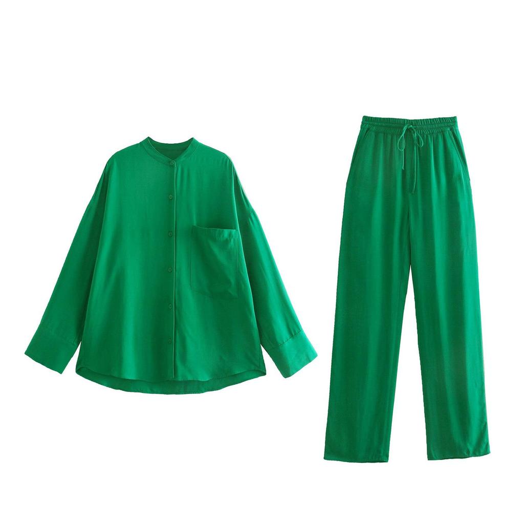 Женские зеленые длинные брюки, брюки в винтажном стиле, женские брюки High Street