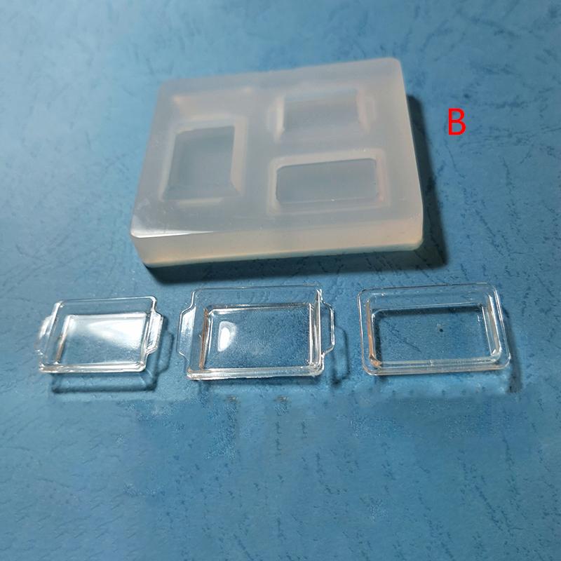 Мини-форма 1:12 миниатюрных кукольных тарелок, ланч-боксов, подносов, силиконовых форм для кукольных домиков с каплями УФ-клея(Только плесень)