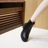 Autumn Leather Martin Boots Women's Rear Zipper Women's Leather Boots One Pedal Platform Casual Shoes