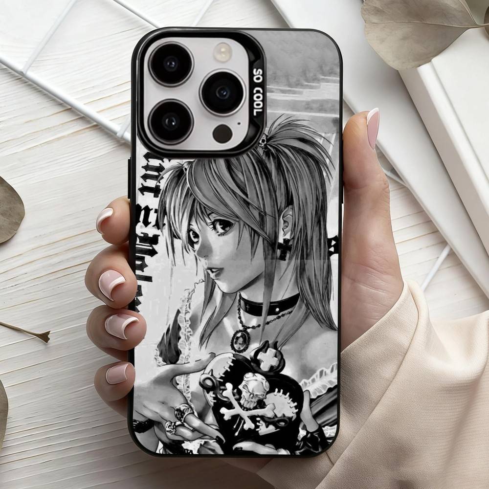 Чехол для телефона M-Misa D-Death N-Note Для iPhone17,16,15,14,13,12,11 Plus,Pro Max Конфетный Серебряный Покрытие Внутри Чехла