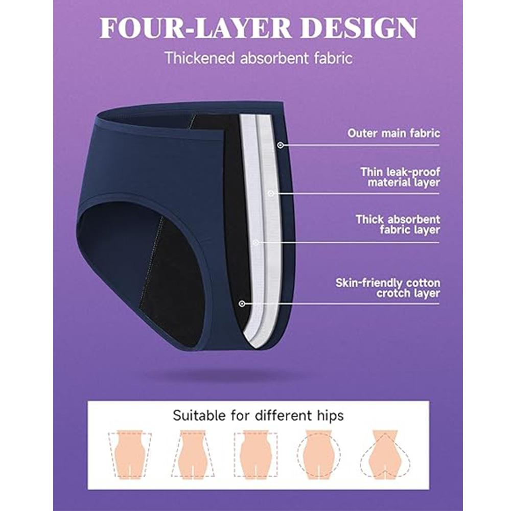 Cotton Women's Menstrual Underwear High Flow Rate Cotton Briefs  Girlfriend Gift