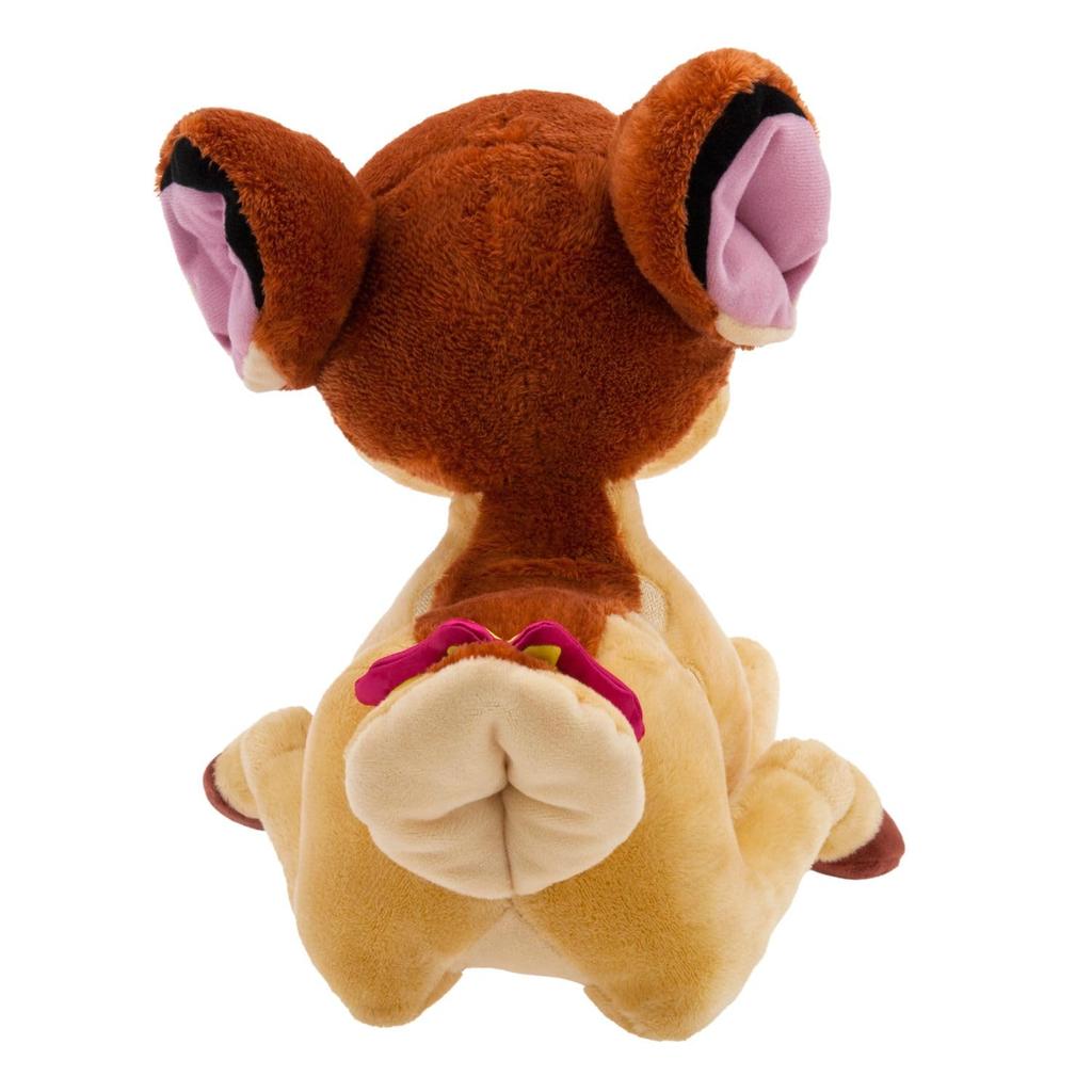 Official Disney Store Bambi Medium Soft Cute Character with Fluffy Texture and Embroidered Satin Plush Toy Suitable for All Toy, Detail, Butterfly,