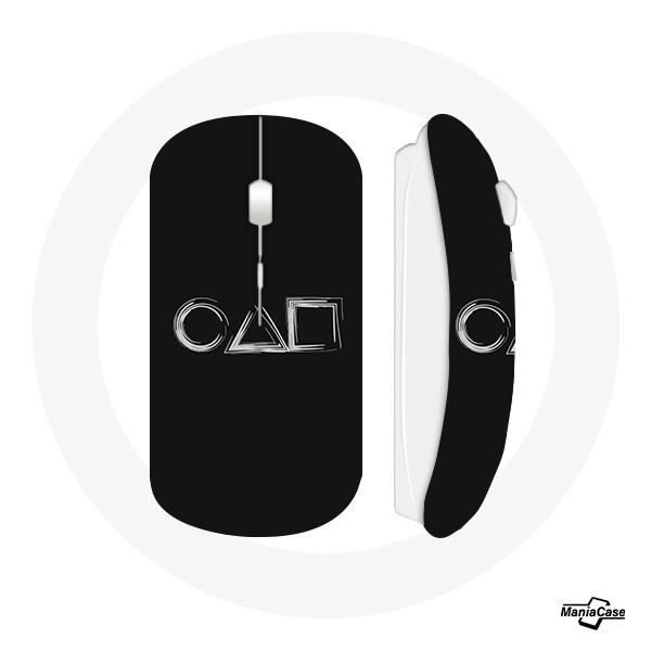 Wireless Mouse - MANIACASE - Squid Game Symbols - USB Wifi Included - Compatible Mac and PC - Black