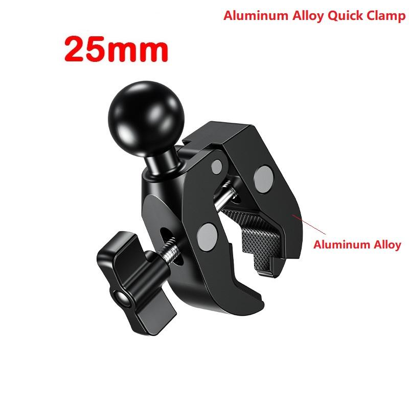 17MM 25MM Aluminum Alloy 1'' Ball Handlebar Clamp Mount Base Mount 1'' Ball for Double Socket Arm Bike Motorcycle Phone Holder
