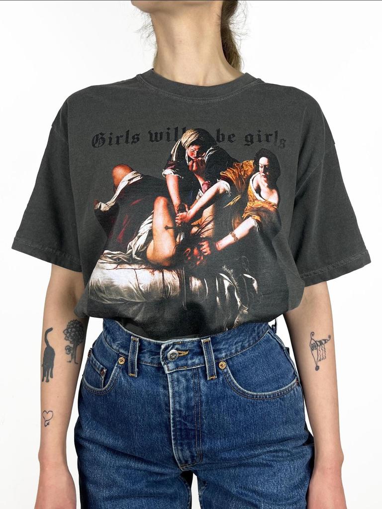 Comfort Colors® Girls will be girls t-Shirt and kids tshirt, Artemisia Gentileschi - Judith Beheading Holofernes Shirt and kids tshirt
