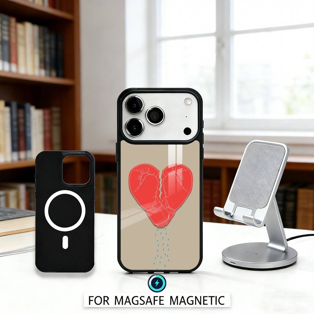 B-Бокс A-Искусство G-Перчатки Чехол для телефона Магнитный Для iPhone17 16 15 14 13 12 Pro Max Для Magsafe Беспроводная зарядка Чехол
