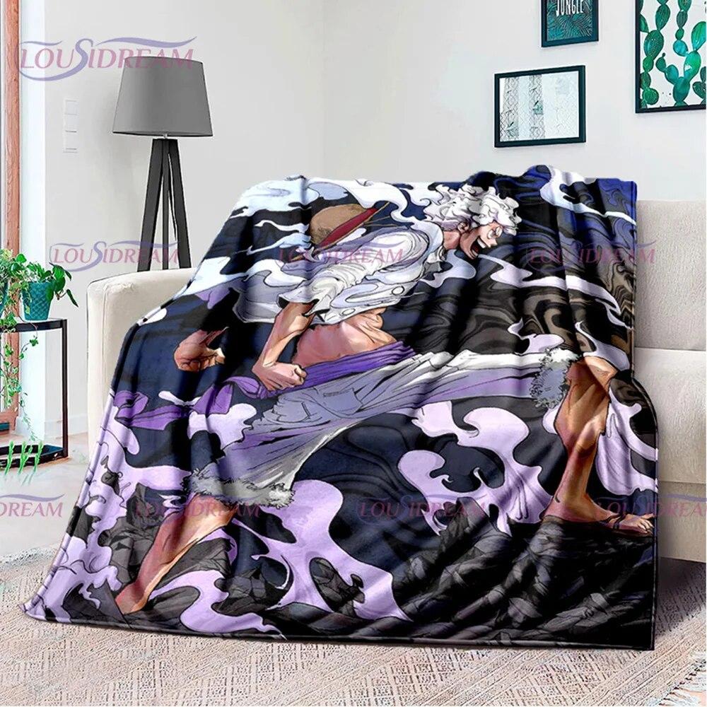Одеяло с принтом японского поп-аниме, фланелевое постельное белье для дивана, офисное одеяло для пикника, домашний декор, подарок на день рождения