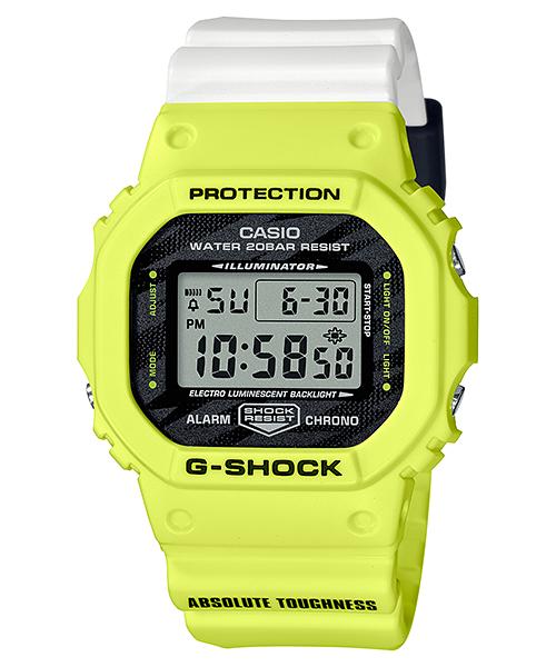 Casio Мужские часы G-SHOCK, пластик, водостойкость 200 м, цифровые, ударопрочные, кварцевые, DW-5600TGA-9