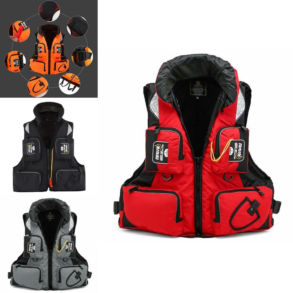 Buoyancy Adult Life Jacket With Detachable Neckline For Sailing And Kayak Safety**