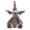 Christmas Plush Toy Santa Claus Reindeer Snowman Doll Decoration Ornament Figurine Gift Home Decor Cute (Reindeer 1)