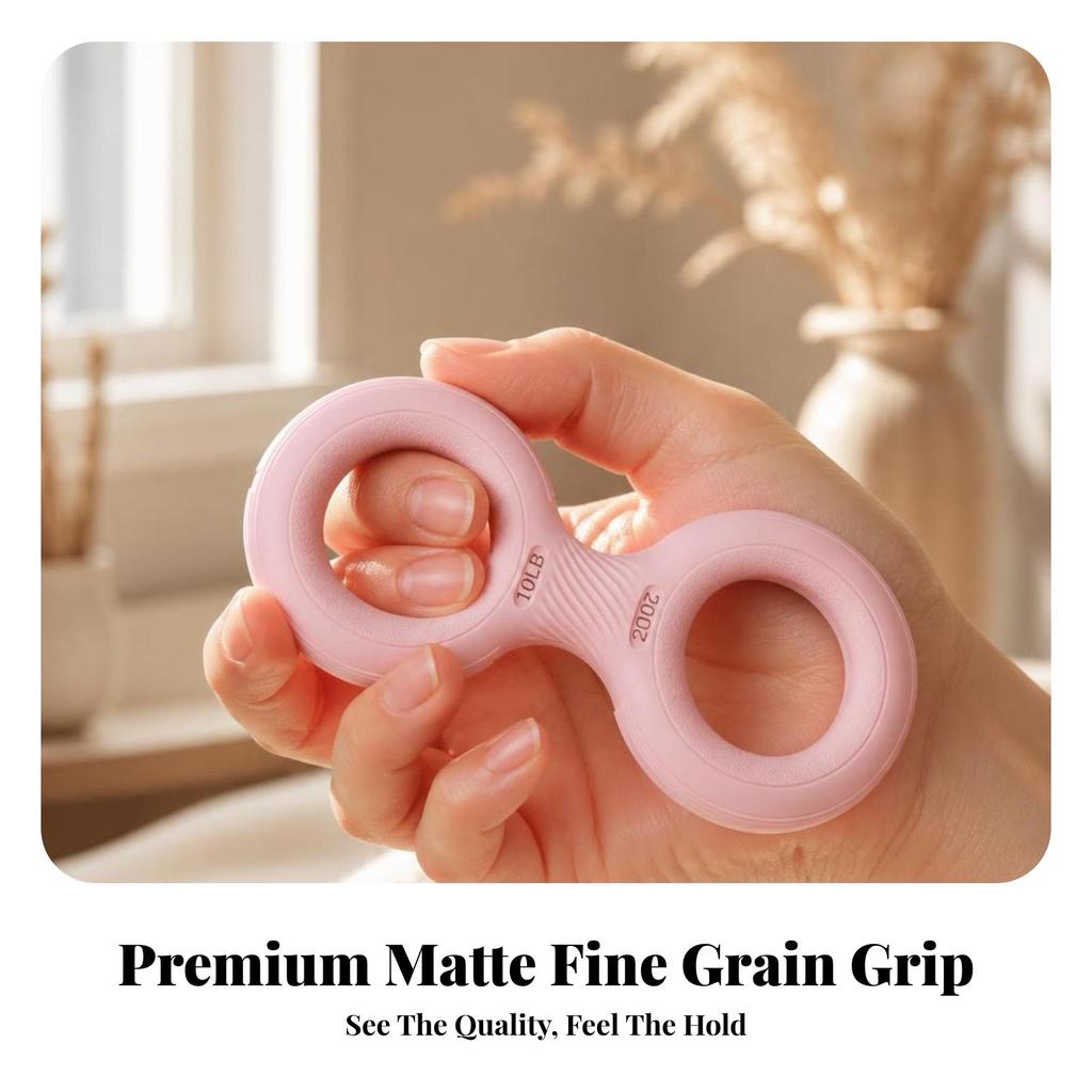 Silicone Hand Exerciser Flexible Figure-Eight Grip Loop Lightweight for Travel