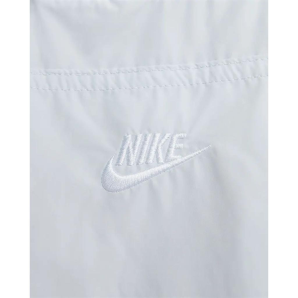 Nike Однотонная повседневная куртка с капюшоном и полумолнией с длинным рукавом Мужские куртки Белый Платиновый FN3893-043