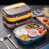1 Set Bento Box Leak-proof Large Capacity Lightweight Double Layer Lunch Container