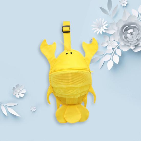 Детская пляжная сумка в форме омара с героями мультфильмов, дышащая сетчатая дизайнерская сумка для хранения игрушек, детский органайзер для песочных инструментов