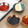 Small Seasoning Dish, Hot Pot Dipping Bowl, Sushi Vinegar Soy Saucer, Appetizer Tray, Round Stainless Steel Container