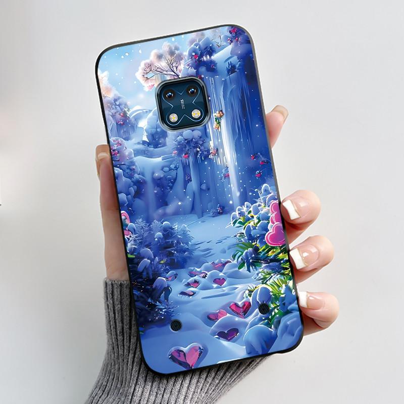 Чехол для Nokia XR20 Чехол Эстетичный Модный Милый Кот Астронавт Мультяшный Черный ТПУ Силикон Мягкий Ударопрочный Чехол для Телефона Задняя Крышка