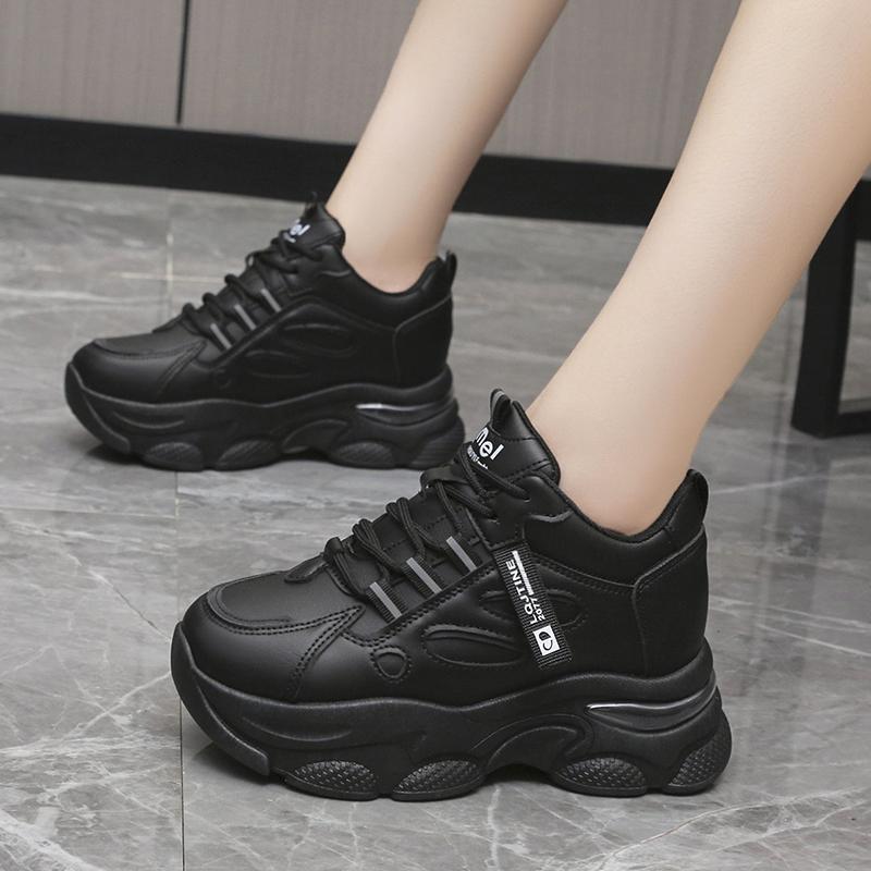 Fashion Autumn Casual Shoes for Woman Platform Lace-Up 2024 High Quality Wear Resistant Women's Vulcanized Shoes Zapatos De Mujer