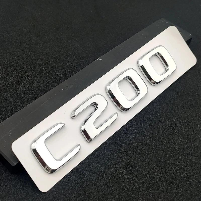 For Mercedes Benz ABS Black Chrome Letters 3D Car Trunk Letters Badge For Mercedes Benz C 200 220 300 C200 C220 C300 C320 Logo Sticker Accessories DP1