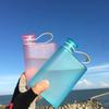 Портативная Бутылка для Воды формата А5 Квадратный Пластиковый Стакан для Напитков Дорожная Фляжка для Спорта Тренажерного Зала