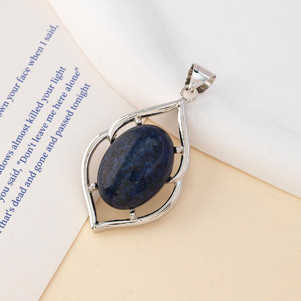 1Pc Reiki Healing Crystal Pendant, European and American Geometric Style Natural Stone Gems Charms for DIY Women Necklace Accessories, Jewelry Making