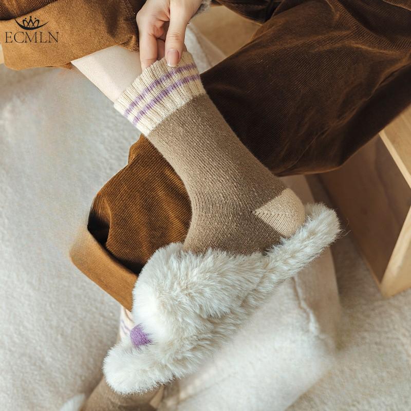 Вязаные носки Purple Heart Мягкие Теплые и Уютные для Осени и Зимы Женские Модные Носки