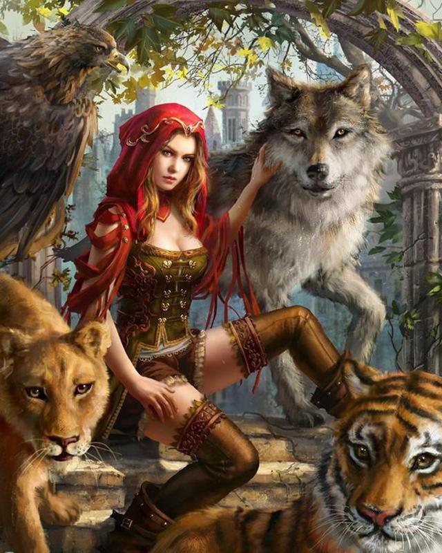 5D DIY Алмазная картина «Эльфы и ангелы», полная квадратная круглая дрель, Алмазная вышивка, изображение животного из горного хрусталя, подарок ручной работы