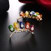 Women Delicate Diamond Colorful Cute Bird Brooch Perfect Wear Decoration