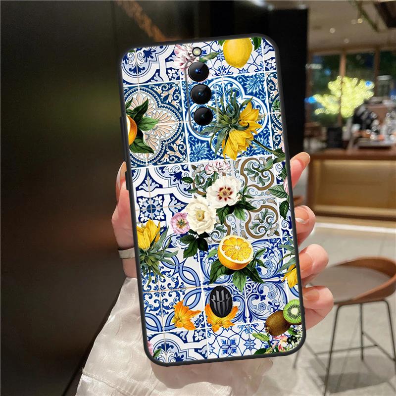 Средиземноморский лимонный чехол для ZTE Nubia Red Magic 8S 8 9 Pro Plus Red Magic 6 7 Pro 6S 7S Pro 5G 5S 6R Funda