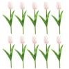 10Pcs Rustic Simulated Tulip Flower Silk Flower Artificial Tulip Flowers  Home Decoration