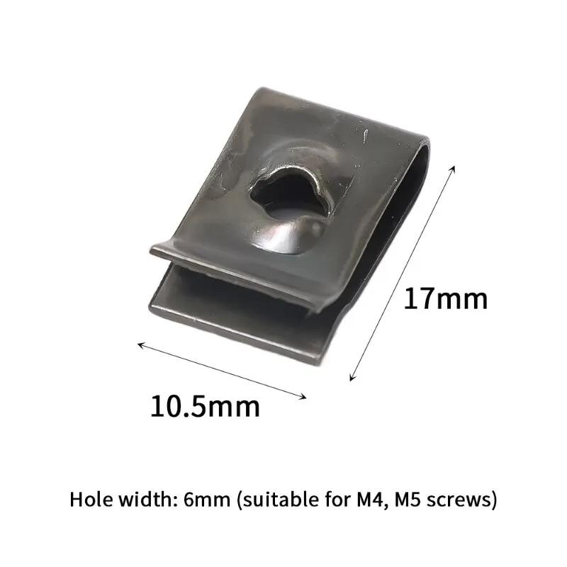 50/20/10 шт. Металлический фиксатор для чехла для автомобиля, мотоцикла, скутера, мопеда, U-образные зажимы, саморезы Army Green, антикоррозийный зажим для бампера