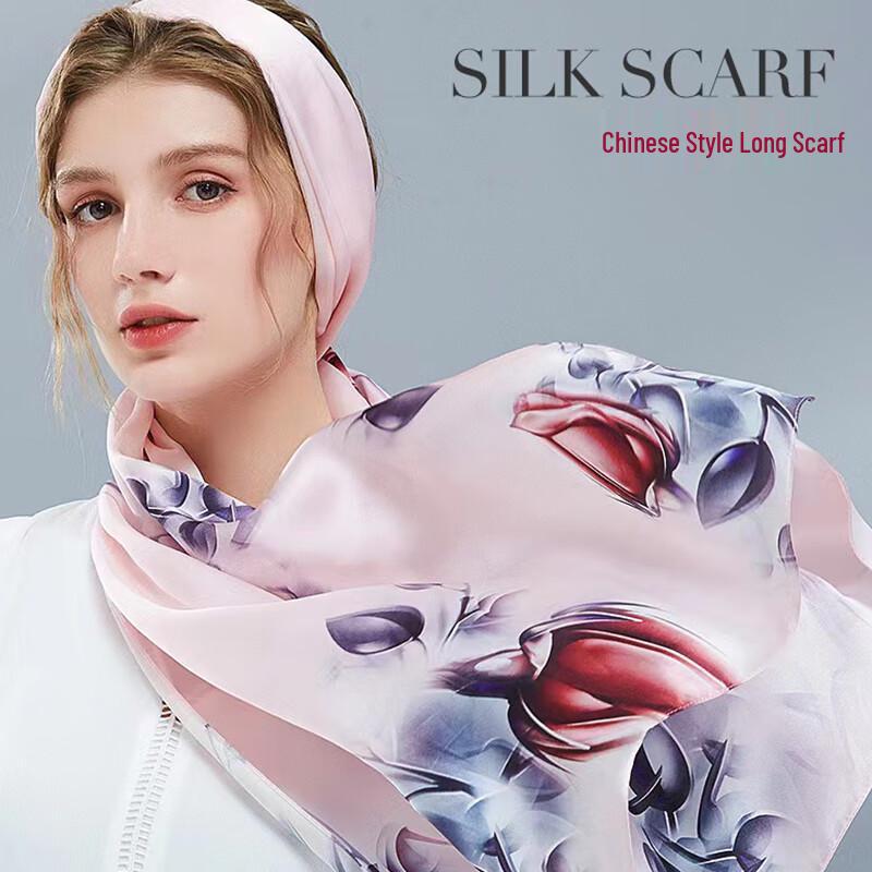 SIYUTANG Chinese Style Versatile Long Silk Scarf