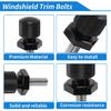Windshield Bolts for Harley Davidson Touring Street Glide/Street Glide Specials 14-24 1 Pc Long Bolt 2 Pcs Short Bolts Aluminum Alloy Black