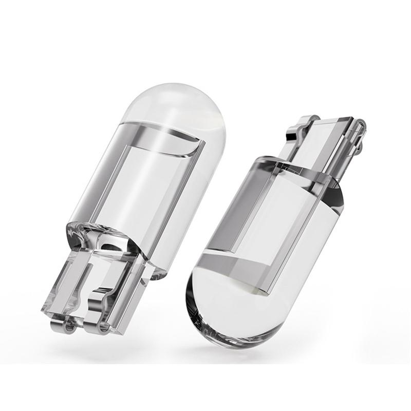 10 шт. T10 Автомобильная лампа COB Стекло 6000K Белый Лампа номерного знака Купольная лампа для чтения ДХО Светодиодная лампа Стиль 12 В Светодиодный свет для автоаксессуаров