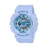 Женские часы Baby-G, смола, 100 м водостойкость, аналоговые, ударопрочные, кварцевые, BA-110YK-2A