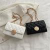 New Small Fragrance Style Bag for Women Fashion Trendy Texture Diamond Chain Small Square Bag Simple Crossbody Bag