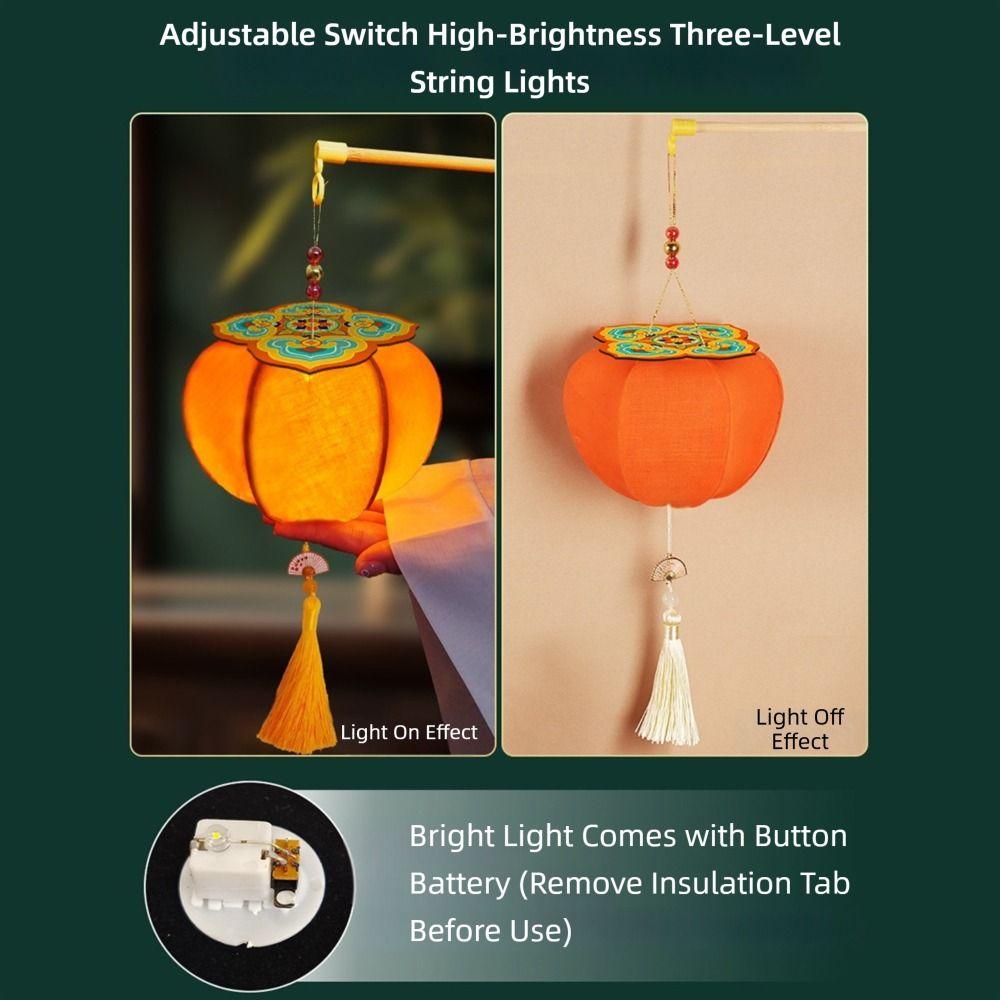 Persimmon RUYI Chinese New Year Lantern Kit DIY Accessories with Light New Year Hanging Lantern Celebration Handheld