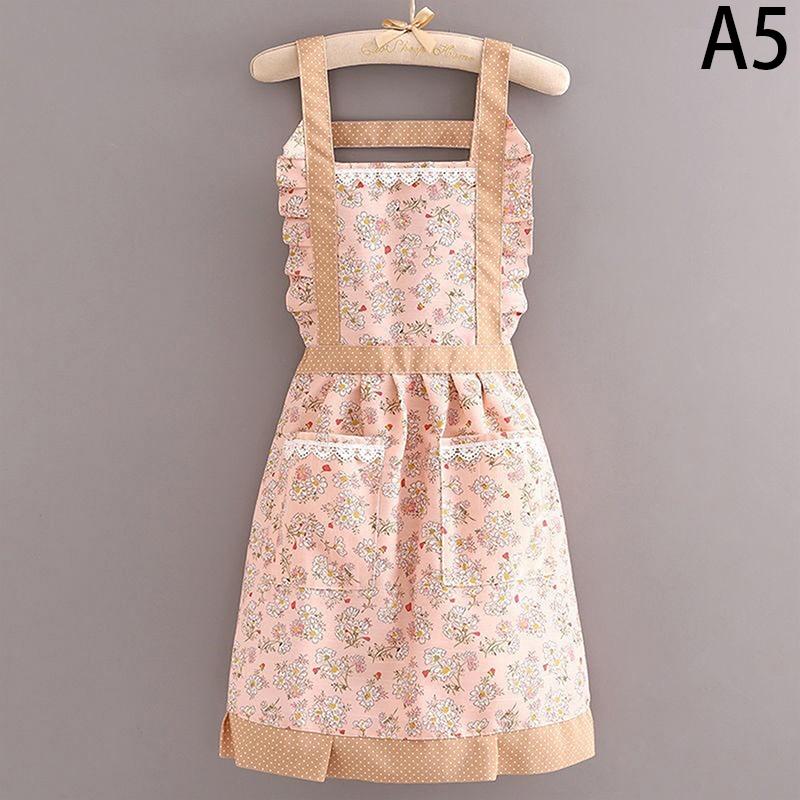 Хлопковый холст с цветочным принтом для женщин, кухонный маслостойкий фартук с карманами и регулируемым поясом, водонепроницаемый фартук без рукавов