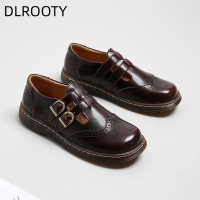 Модные женские повседневные лоферы на плоской подошве, женские модные винтажные британские кожаные оксфорды, дизайнерские кожаные слипоны