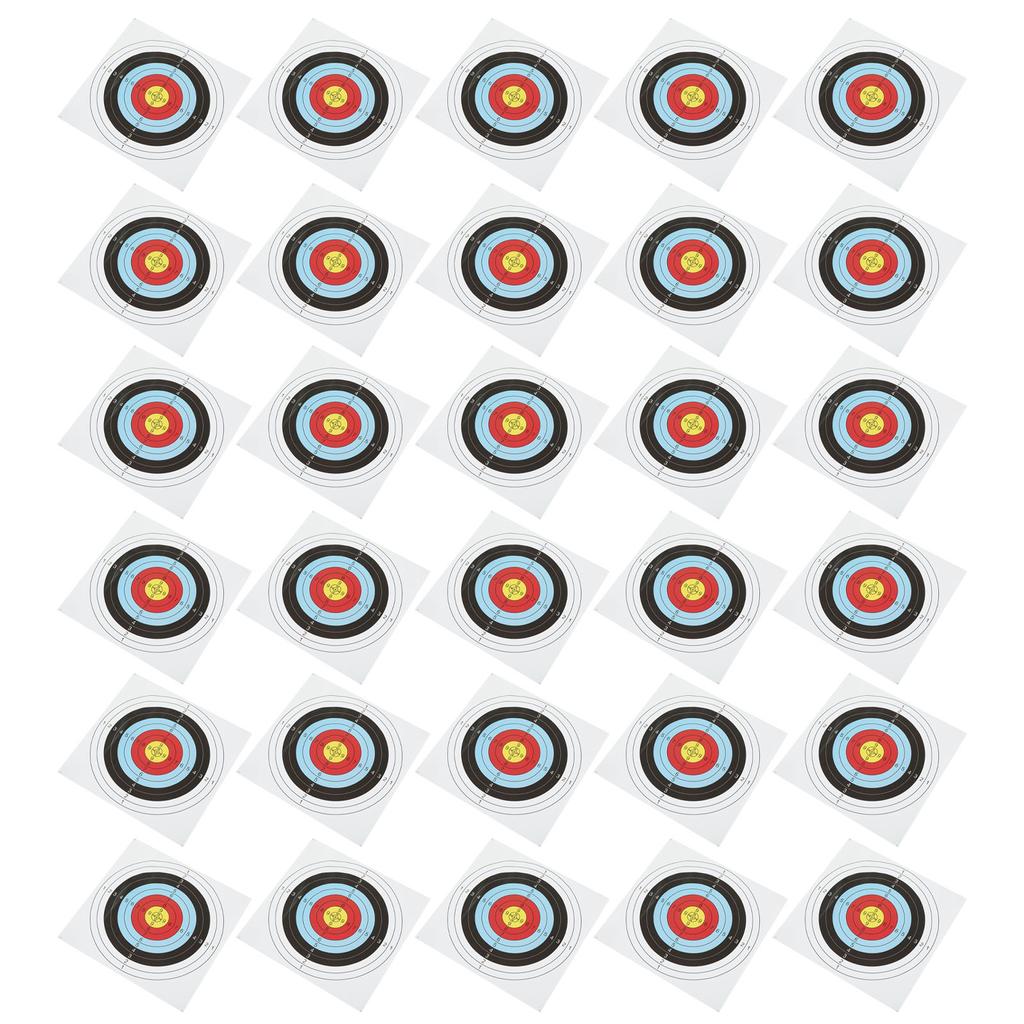 30 PCS Archery Target Paper Recurve Compound Pulley Bow Full Ring Shooting Target Papers