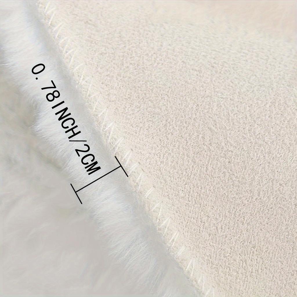Fluffy Bubble Fleece Rug, Round Soft Carpet 90x90cm, Easy Clean Home Decor Mat for Bedroom Living Room, 4 Colors