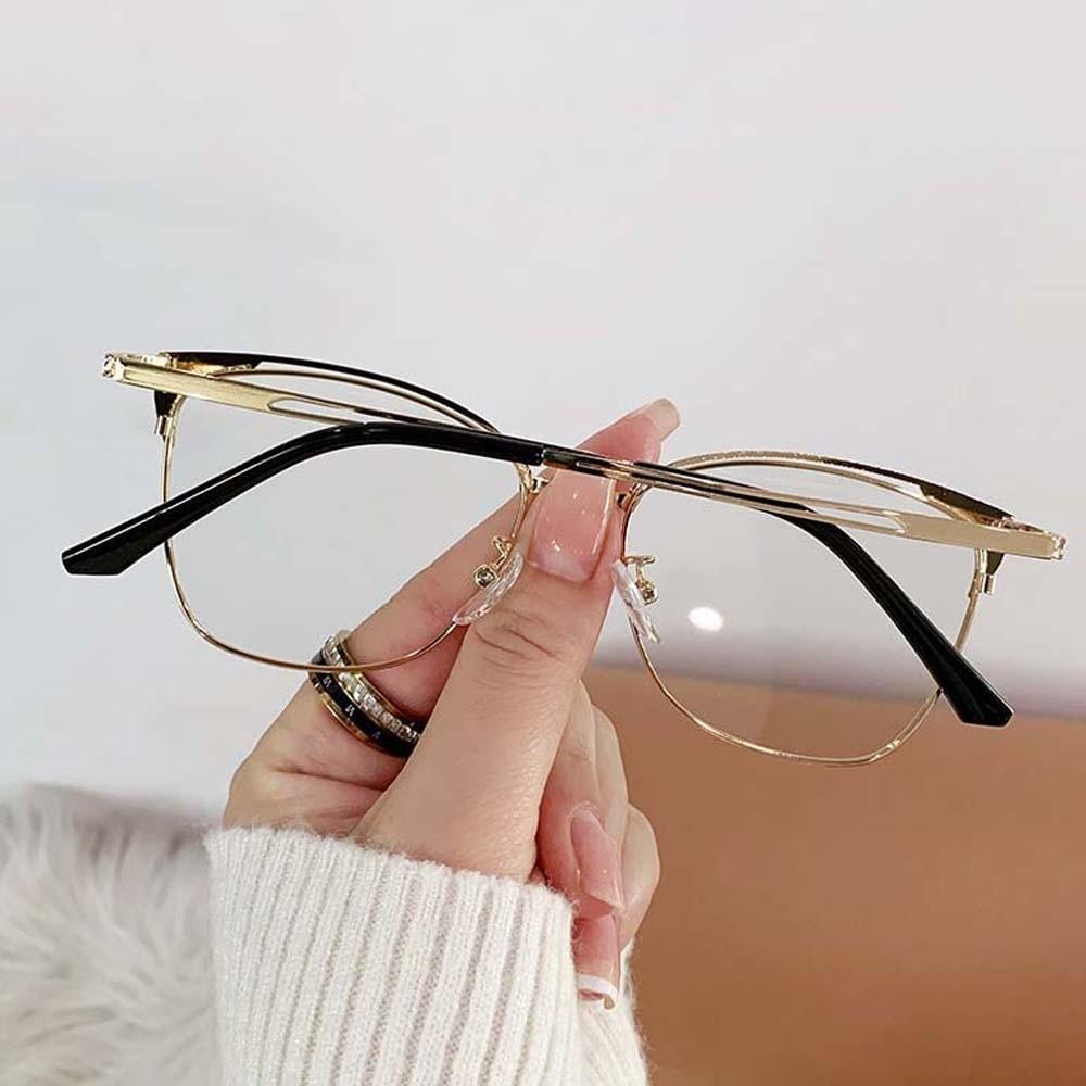 Thin-frame Cat Eye Glasses Lightweight Women Plain Glasses New Anti Blue-lay Eyewear Catwalk